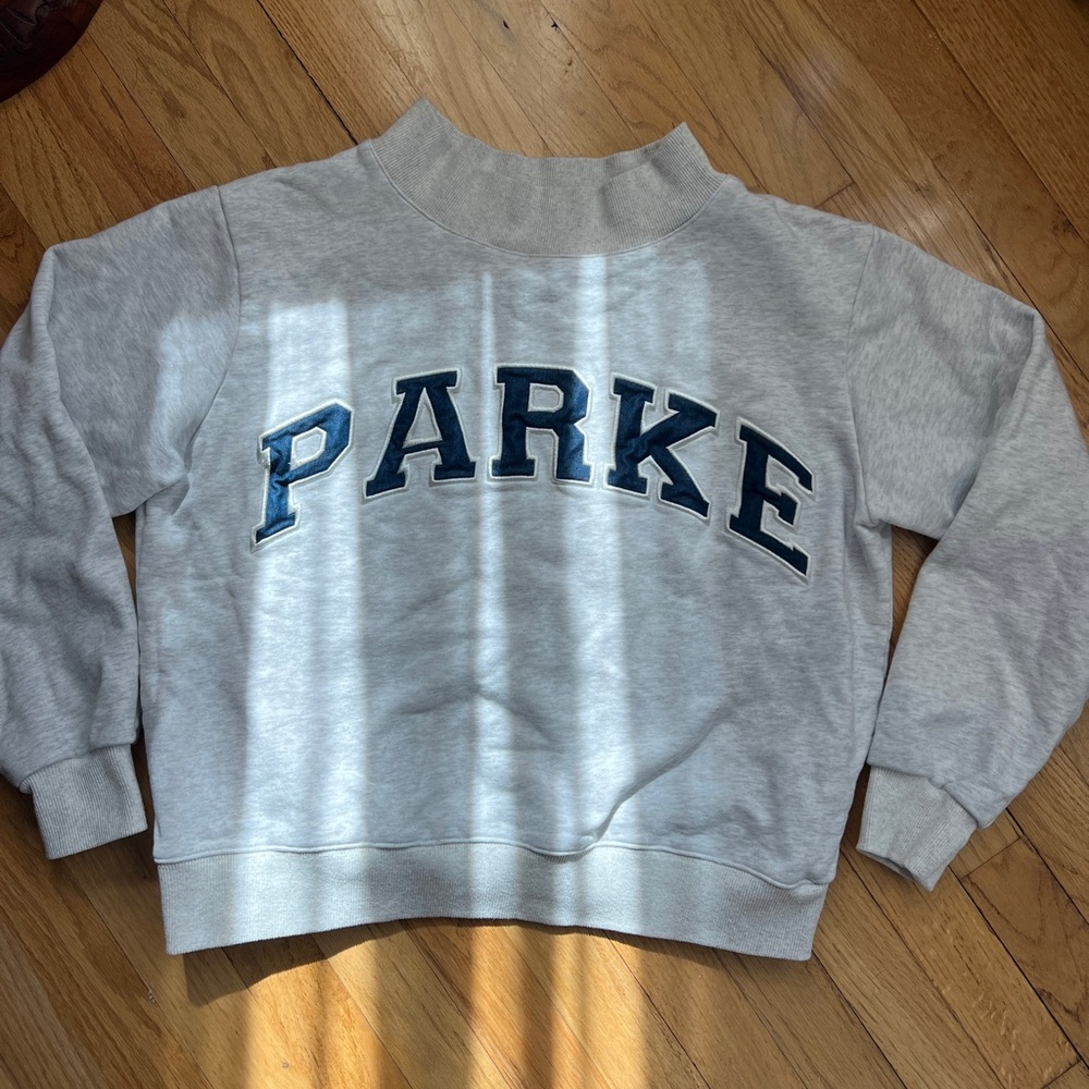 PARKE Grey + Denim Mockneck